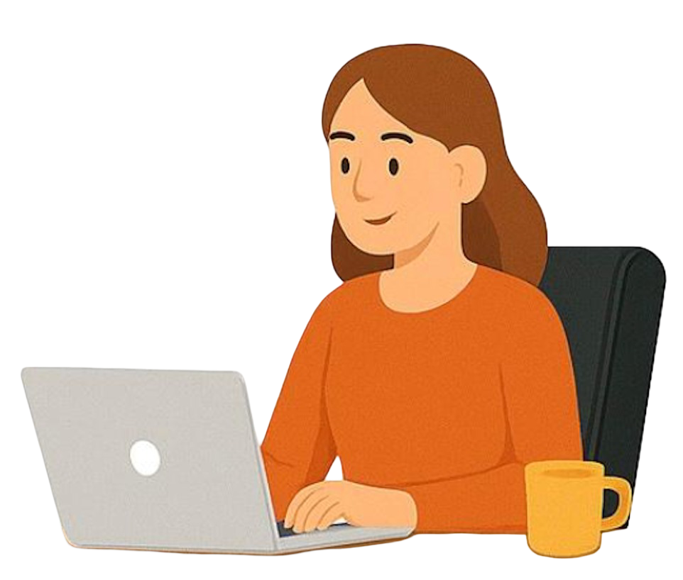 Person working on laptop